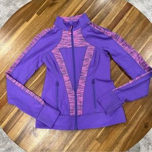 Ivivva by Lululemon Girls Perfect Your Practice Jacket Purple Pink Full Zip